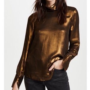 FRAME metallic long-sleeve top M